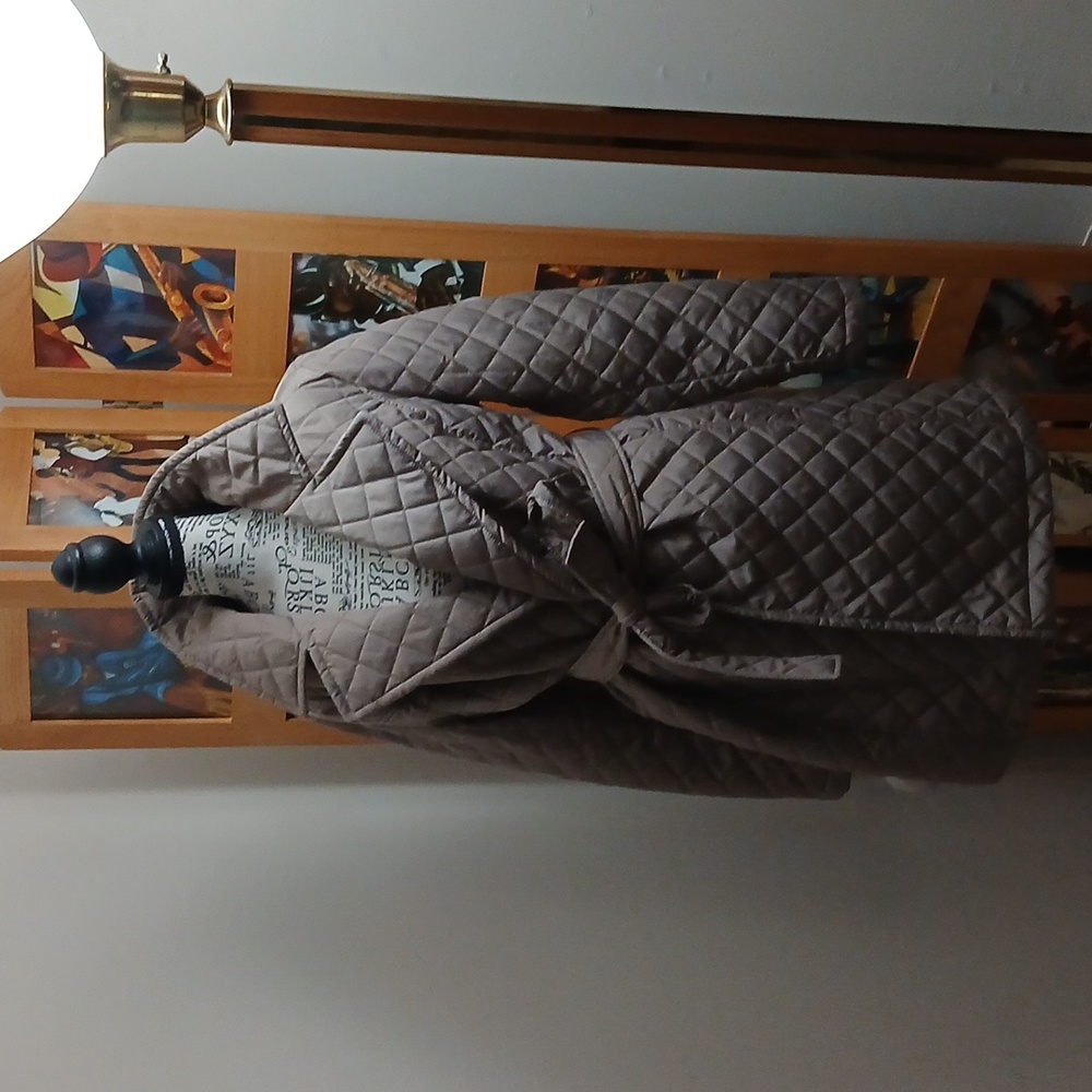 Dressbarn Quilted Brown Puffer Coat